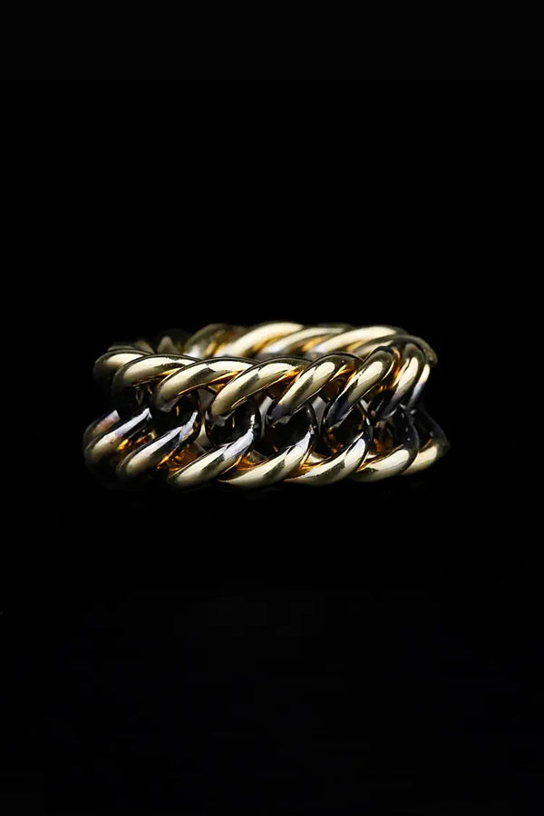 UGO CACCIATORI (gold and silver chain link) RN102 OGN